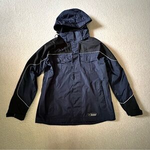 Wetskins Black and Navy Hooded Jacket with Reflective Stripes M